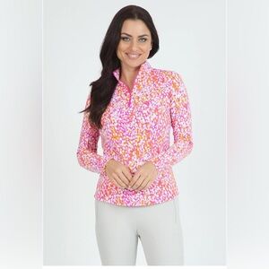 IBKUL Women's UPF 50+ Icefil Cooling Long Sleeve Mock Neck Performance Top M